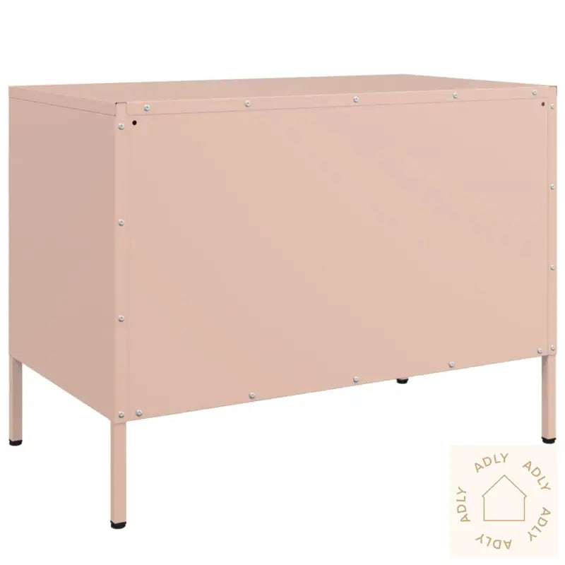 Tv-Benker 2 Stk Rosa 68X39X50,5 Cm Stål
