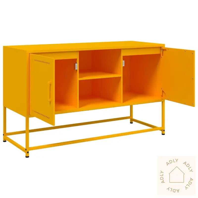 Tv-Benk Sennepsgul 100,5X39X60,5 Cm Stål