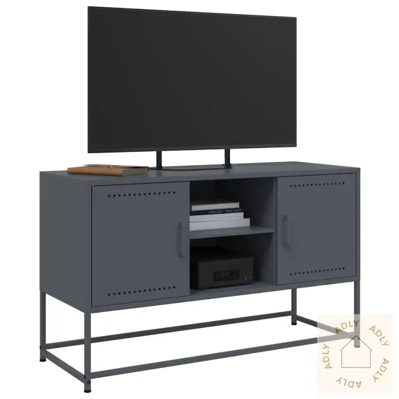 Tv-Benk Antrasitt 100,5X39X60,5 Cm Stål