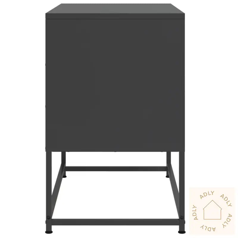 Tv-Benk Svart 68,5X39X60,5 Cm Stål