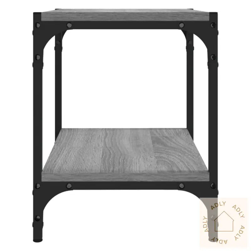 Tv-Benk Grå Sonoma 40X33X41 Cm Konstruert Tre Og Stål