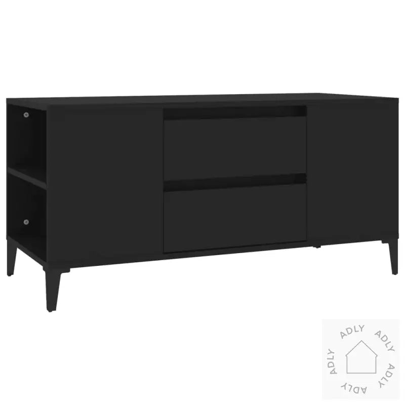 Tv-Benk Svart 102X44,5X50 Cm Konstruert Tre