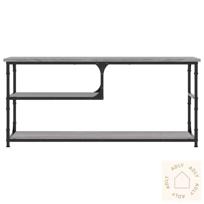 Tv-Benk Grå Sonoma 103X38X46,5 Cm Konstruert Tre Og Stål