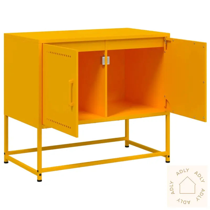 Tv-Benk Sennepsgul 68,5X39X60,5 Cm Stål