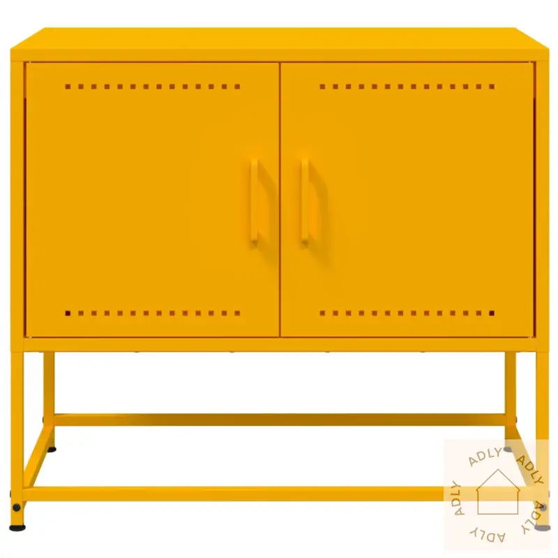 Tv-Benk Sennepsgul 68,5X39X60,5 Cm Stål