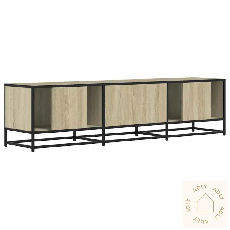 Tv-Benk Sonoma Eik 160X35X41 Cm Konstruert Tre Og Metall