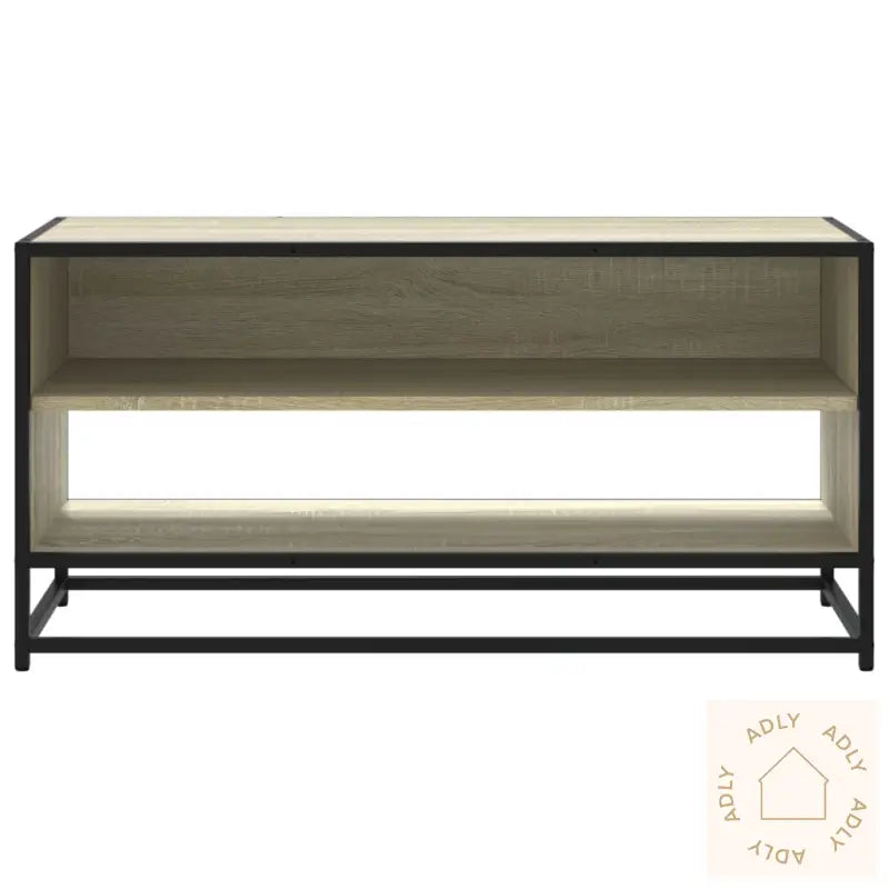 Tv-Benk Sonoma Eik 91X40X46 Cm Konstruert Tre Og Metall