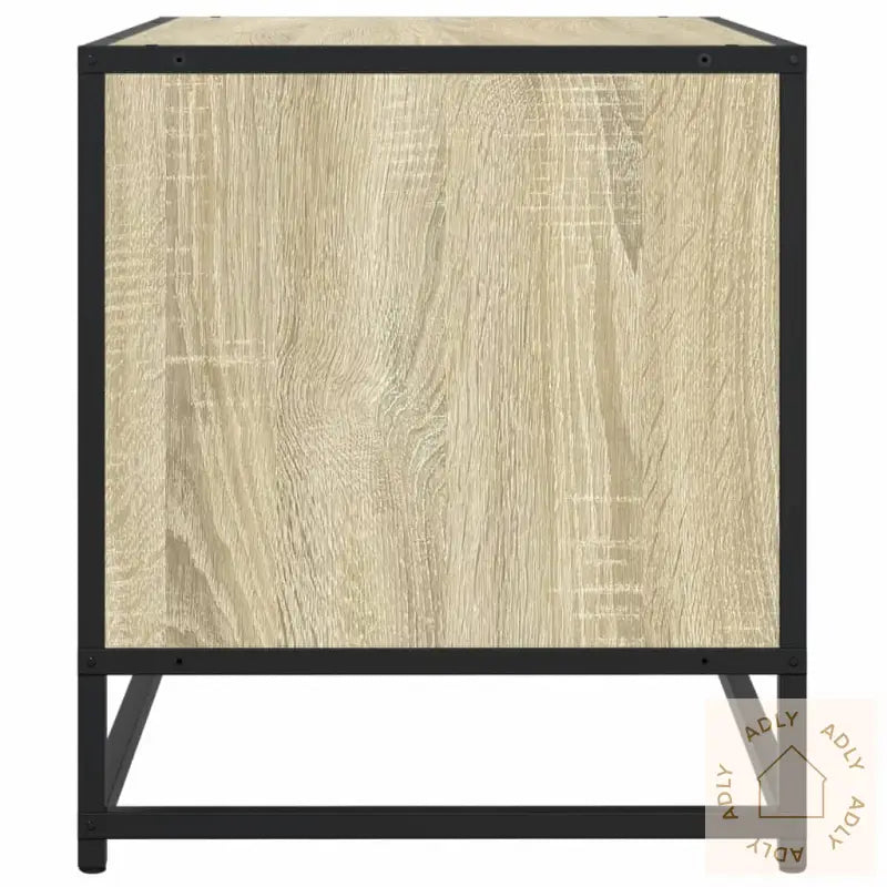 Tv-Benk Sonoma Eik 91X40X46 Cm Konstruert Tre Og Metall