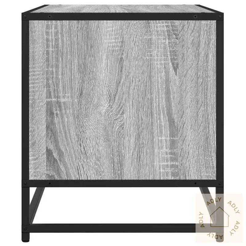 Tv-Benk Grå Sonoma 61X40X46 Cm Konstruert Tre Og Metall