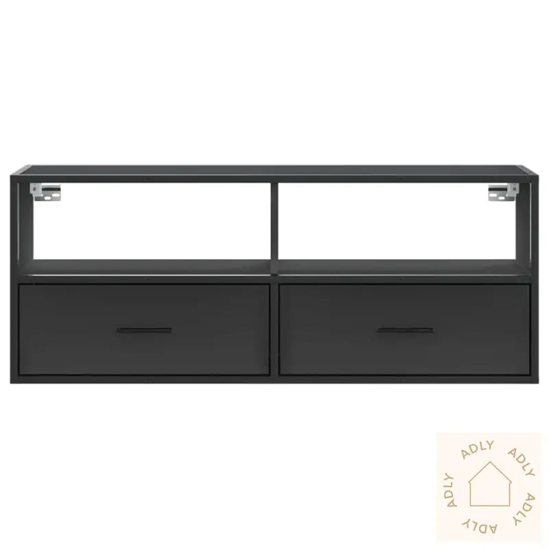 Tv-Benk Svart 100X31X39,5 Cm Konstruert Tre Og Metall