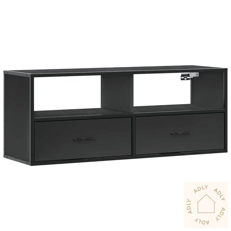 Tv-Benk Svart 100X31X39,5 Cm Konstruert Tre Og Metall