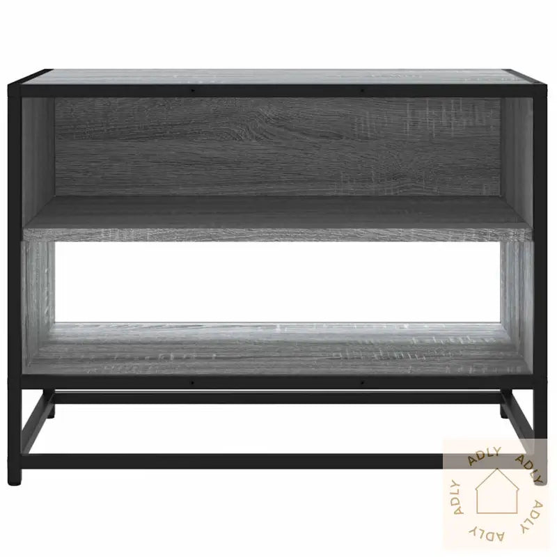 Tv-Benk Grå Sonoma 61X40X46 Cm Konstruert Tre Og Metall