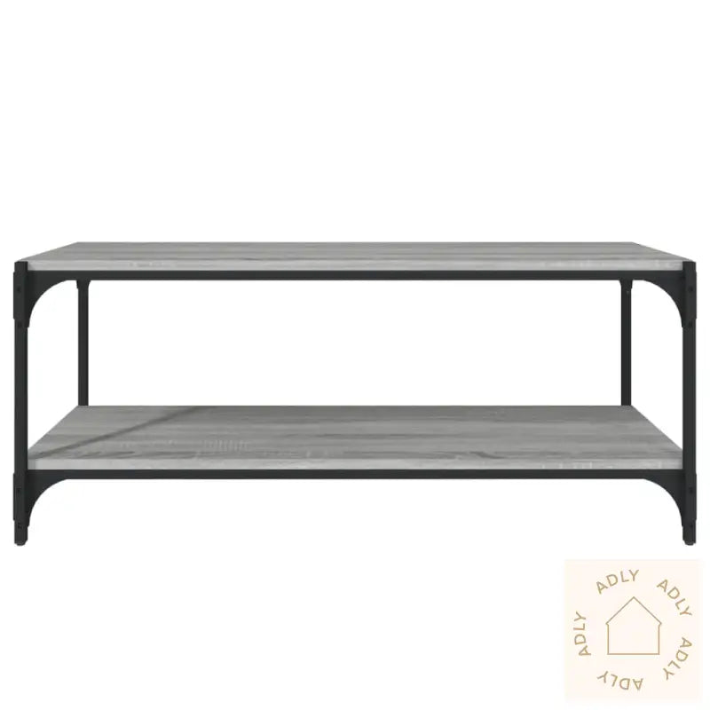 Tv-Benk Grå Sonoma 100X33X41 Cm Konstruert Tre Og Stål