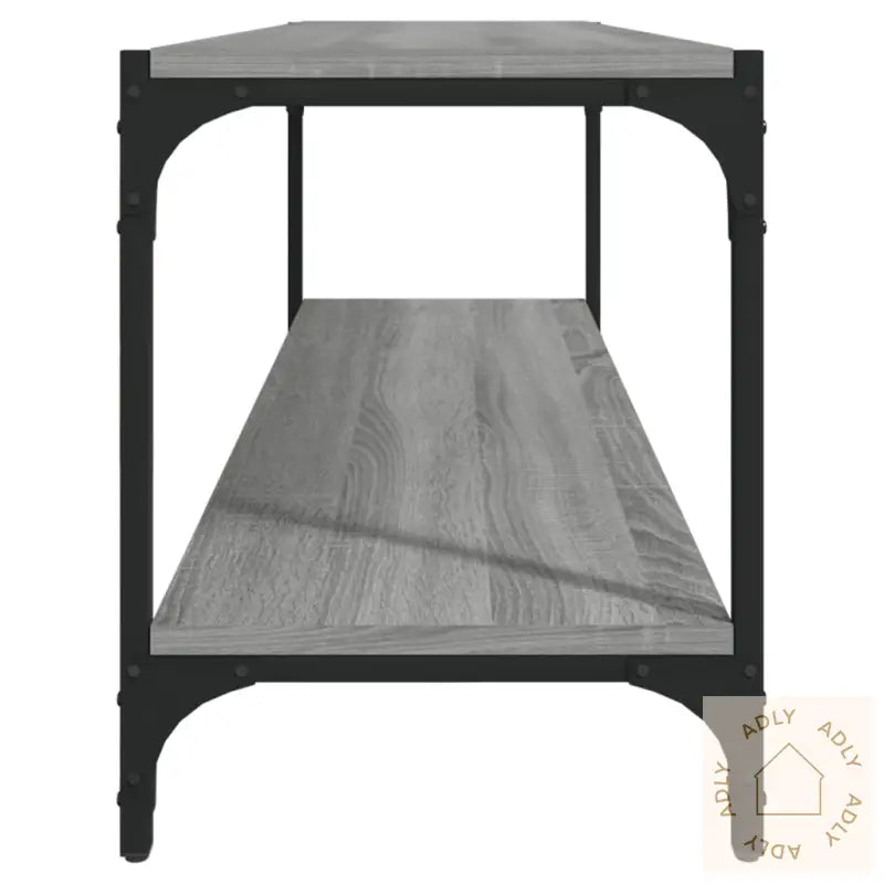 Tv-Benk Grå Sonoma 100X33X41 Cm Konstruert Tre Og Stål