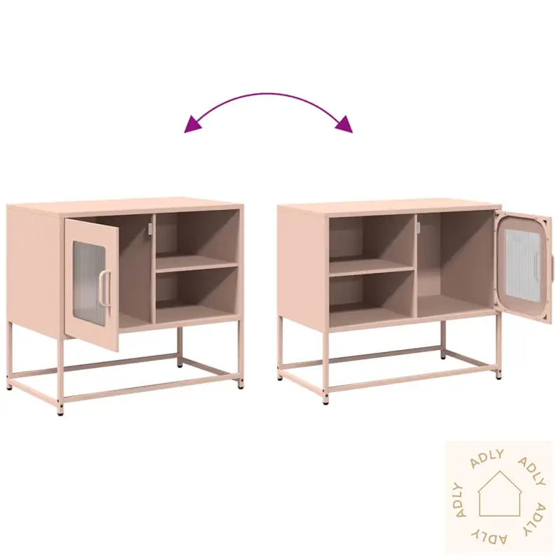 Tv-Benk Rosa 68X39X60,5 Cm Stål