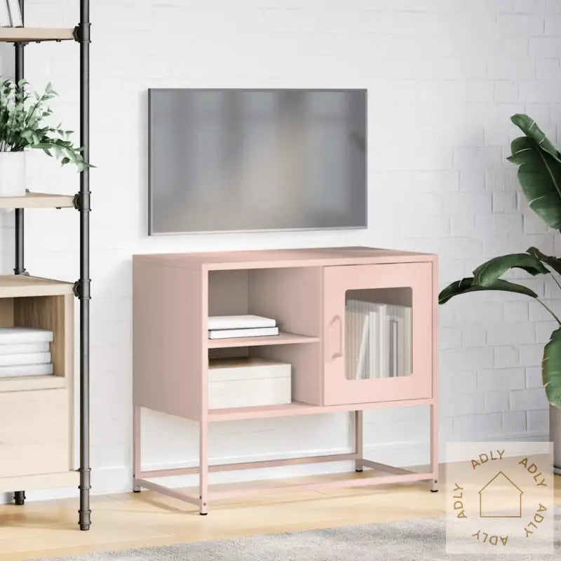 Tv-Benk Rosa 68X39X60,5 Cm Stål