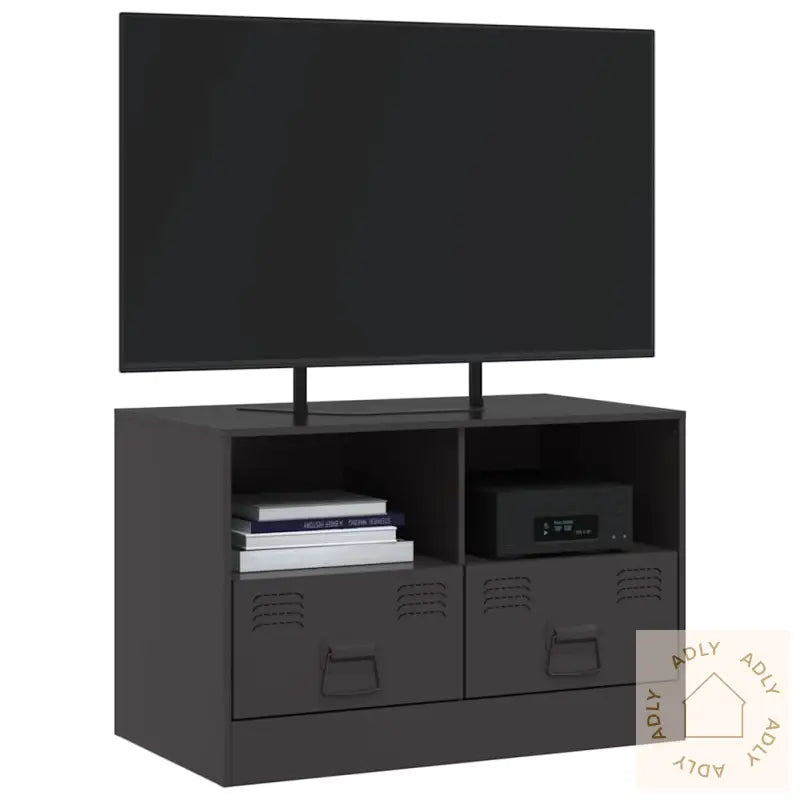 Tv-Benk Svart 67X39X44 Cm Stål