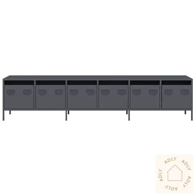 Tv-Benk Antrasitt 202X39X43,5 Cm Kaldvalset Stål