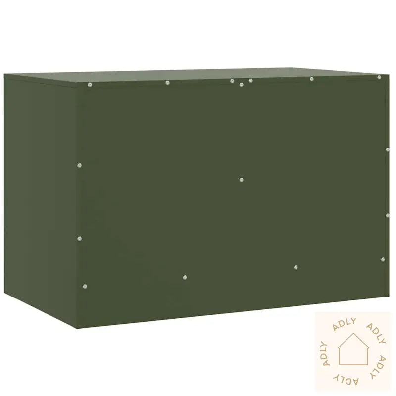 Tv-Benker 2 Stk Olivengrønn 67X39X44 Cm Stål