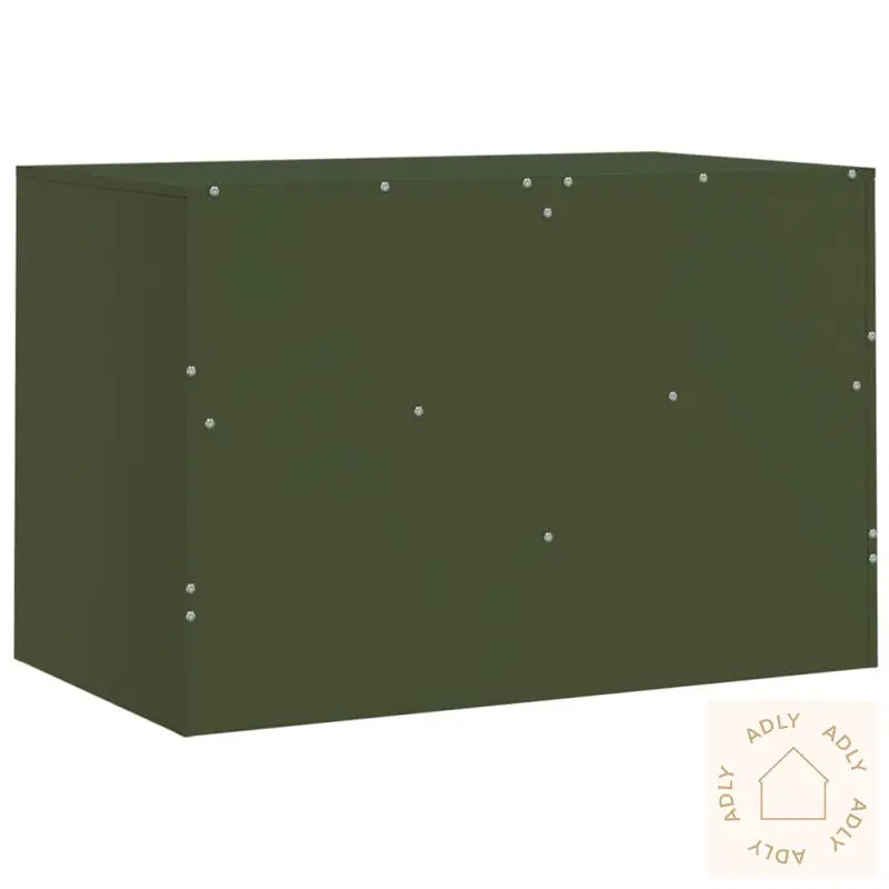 Tv-Benker 2 Stk Olivengrønn 67X39X44 Cm Stål