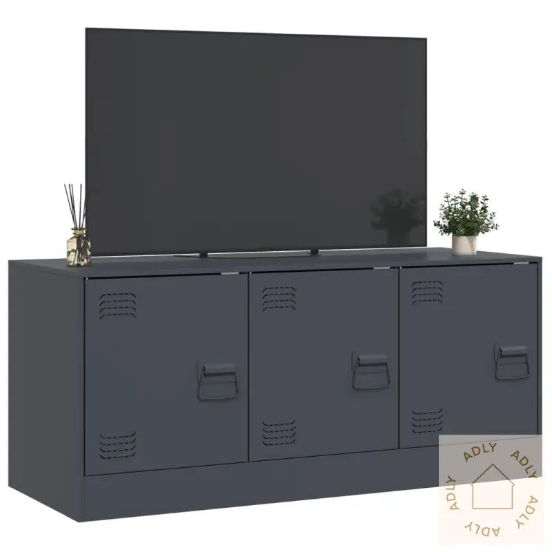 Tv-Benk Antrasitt 99X39X44 Cm Stål