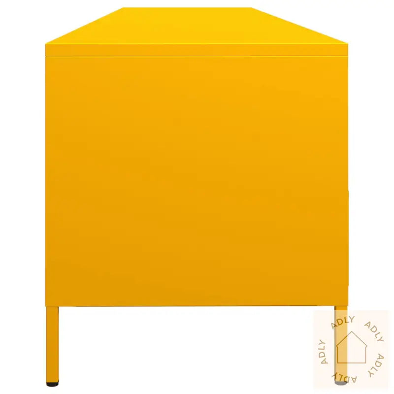 Tv-Benk Sennepsgul 202X39X43,5 Cm Kaldvalset Stål