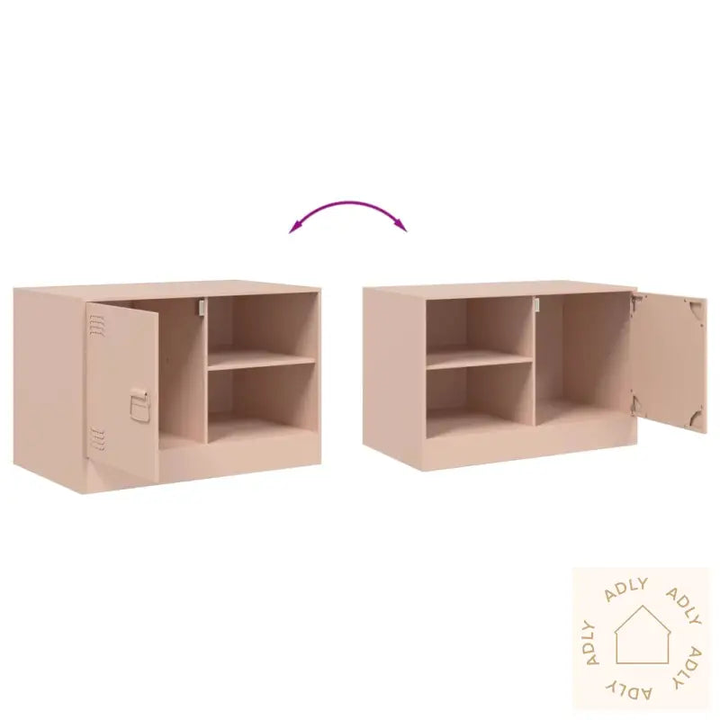 Tv-Benk Rosa 67X39X44 Cm Stål