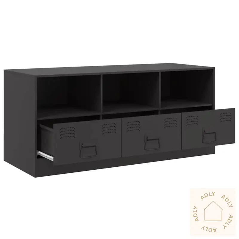 Tv-Benk Svart 99X39X44 Cm Stål
