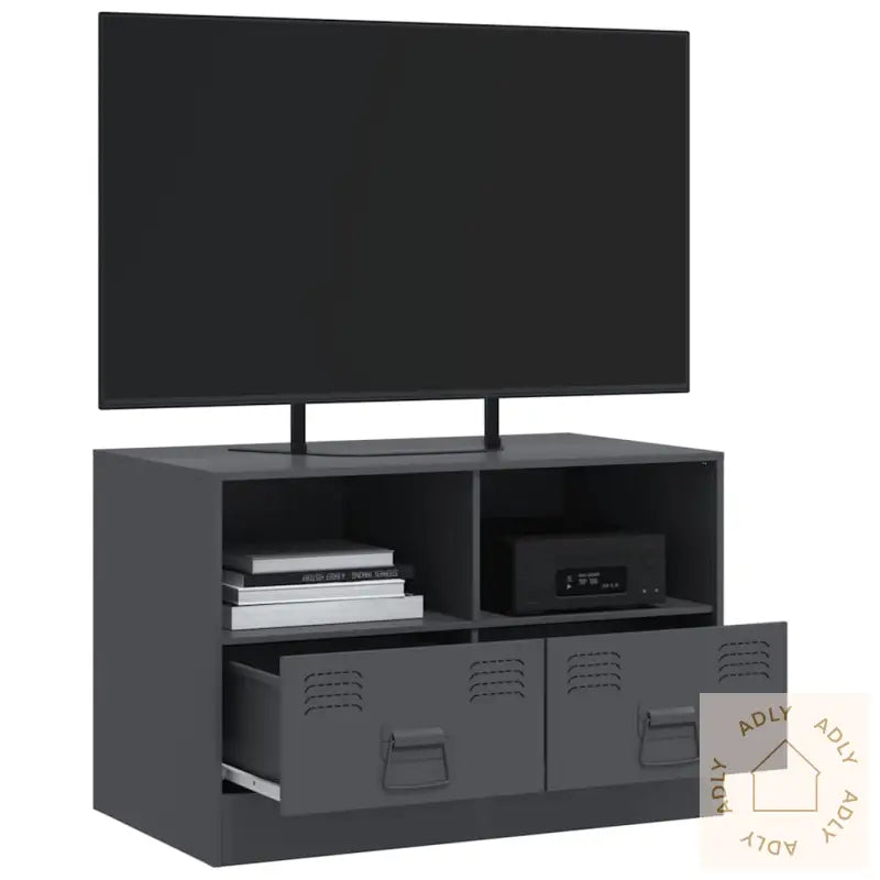 Tv-Benk Antrasitt 67X39X44 Cm Stål