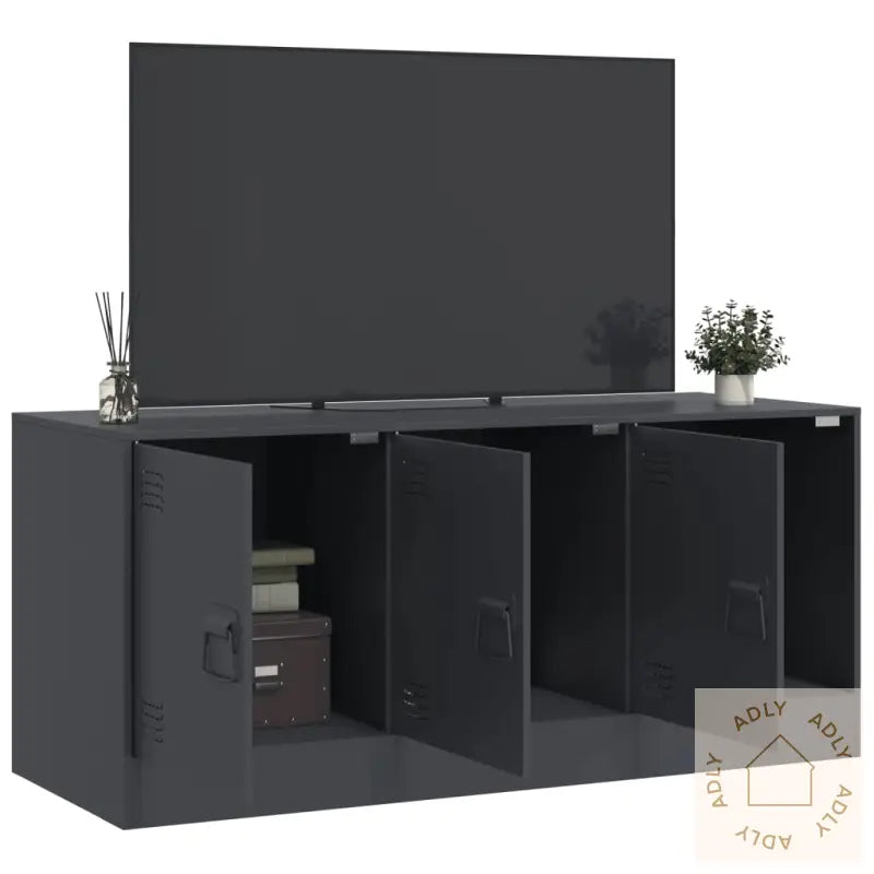Tv-Benk Antrasitt 99X39X44 Cm Stål