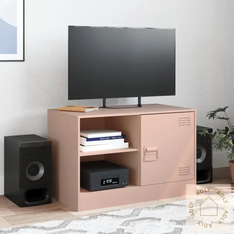 Tv-Benk Rosa 67X39X44 Cm Stål