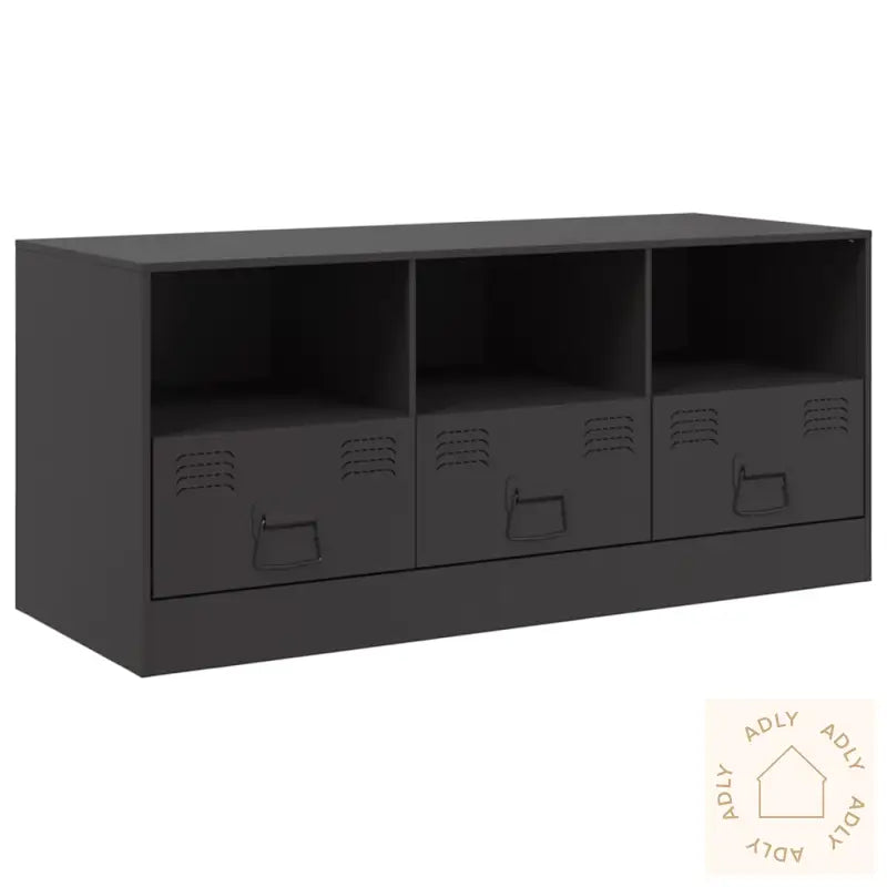 Tv-Benk Svart 99X39X44 Cm Stål