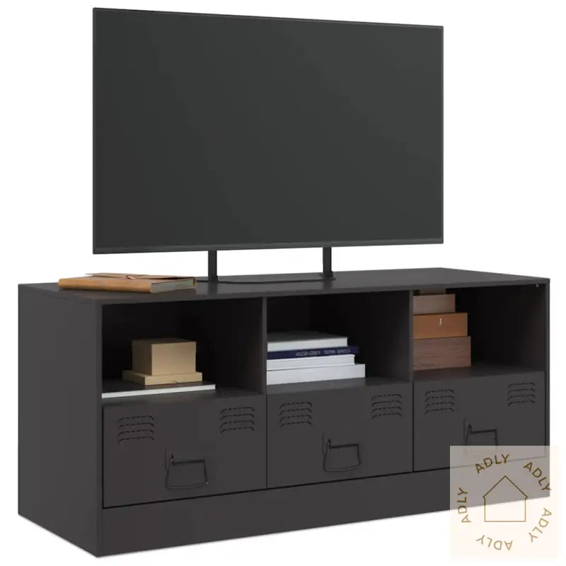 Tv-Benk Svart 99X39X44 Cm Stål