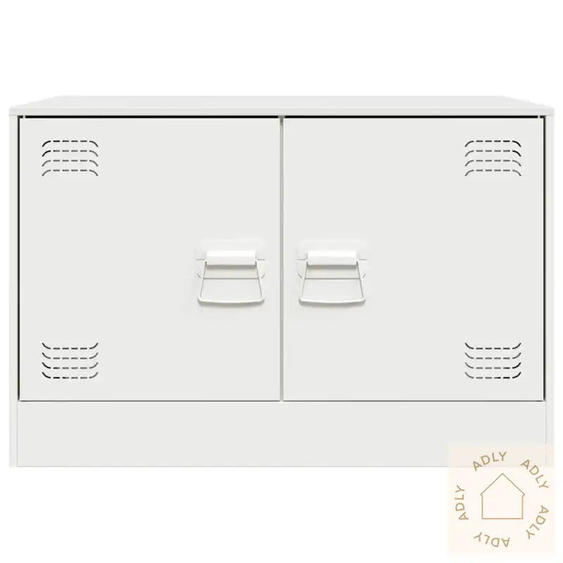 Tv-Benker 2 Stk Hvit 67X39X44 Cm Stål