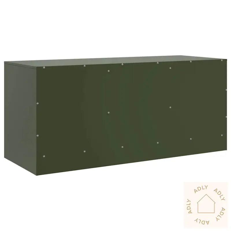 Tv-Benk Olivengrønn 99X39X44 Cm Stål