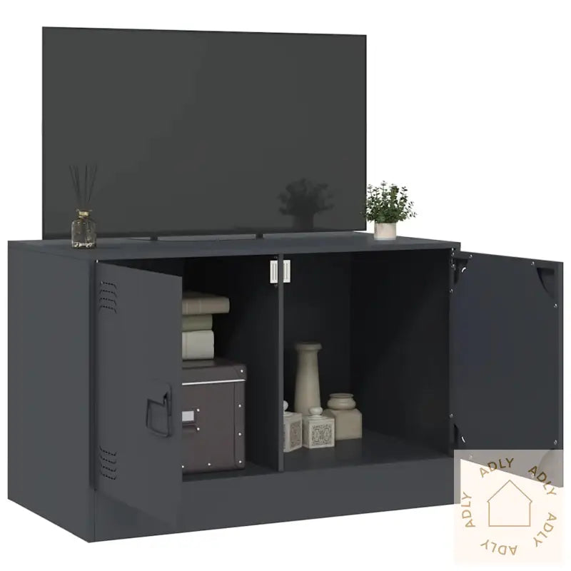 Tv-Benk Antrasitt 67X39X44 Cm Stål
