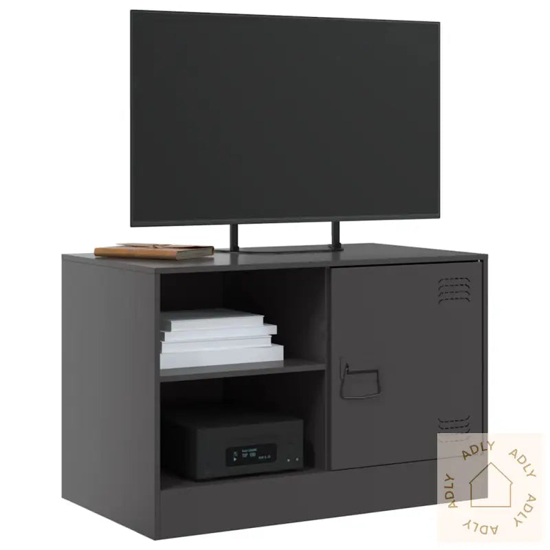 Tv-Benk Svart 67X39X44 Cm Stål