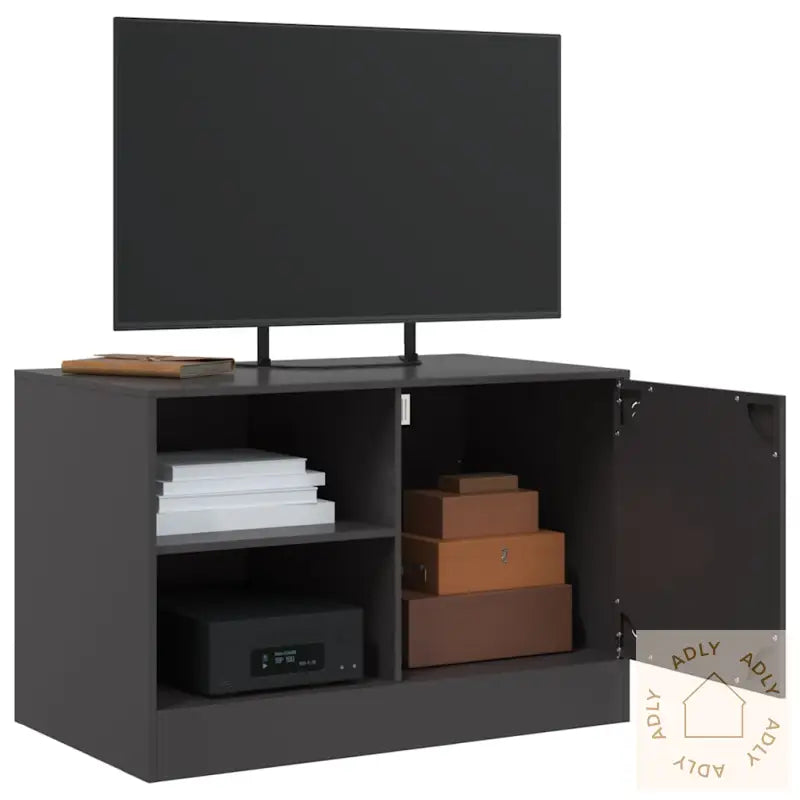 Tv-Benk Svart 67X39X44 Cm Stål