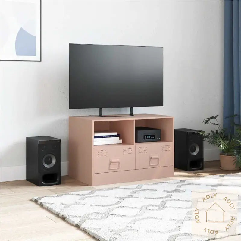 Tv-Benk Rosa 67X39X44 Cm Stål