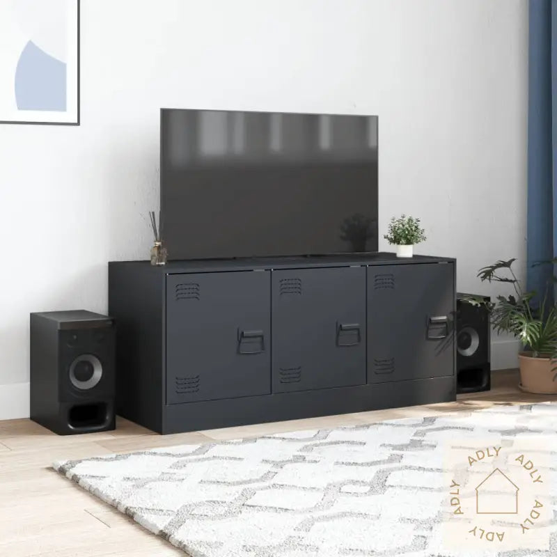 Tv-Benk Antrasitt 99X39X44 Cm Stål