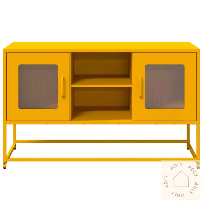 Tv-Benk Sennepsgul 100,5X39X60,5 Cm Stål