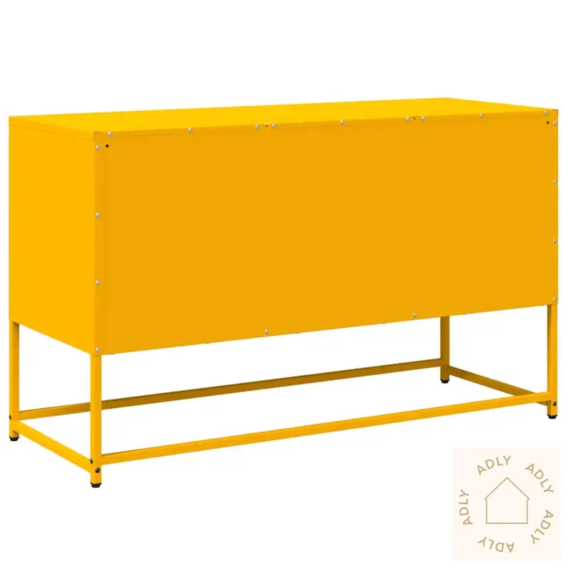 Tv-Benk Sennepsgul 100,5X39X60,5 Cm Stål