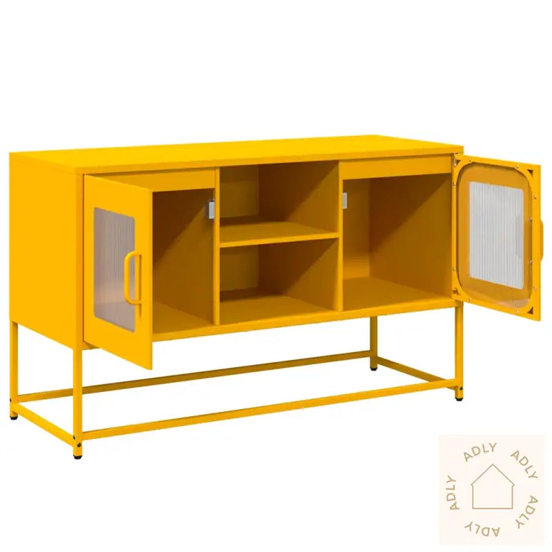 Tv-Benk Sennepsgul 100,5X39X60,5 Cm Stål