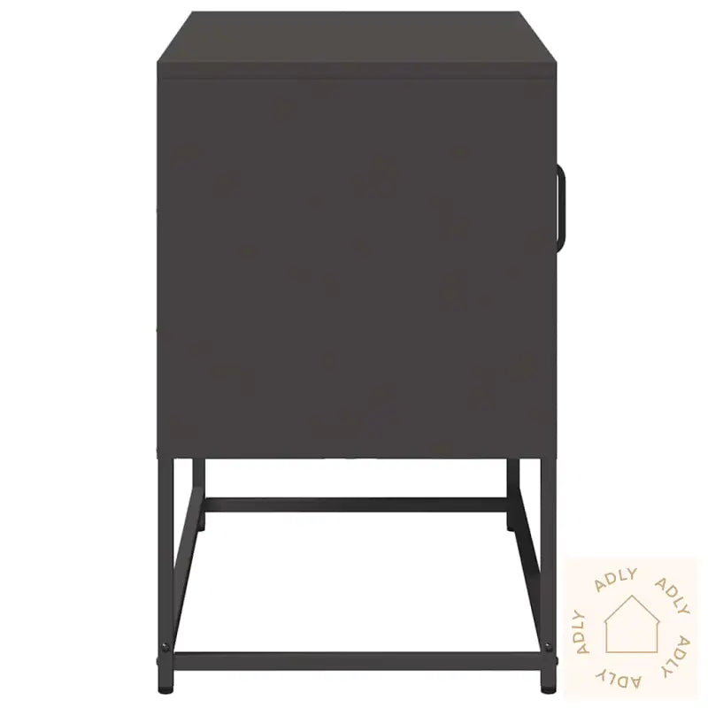 Tv-Benk Svart 68X39X60,5 Cm Stål
