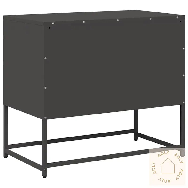 Tv-Benk Svart 68X39X60,5 Cm Stål