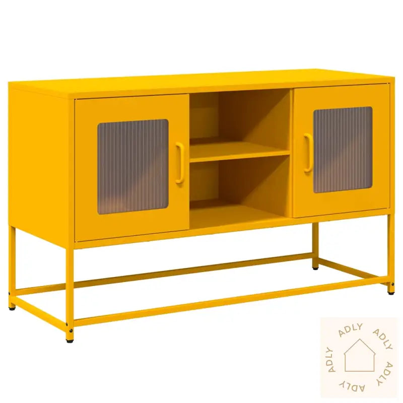 Tv-Benk Sennepsgul 100,5X39X60,5 Cm Stål