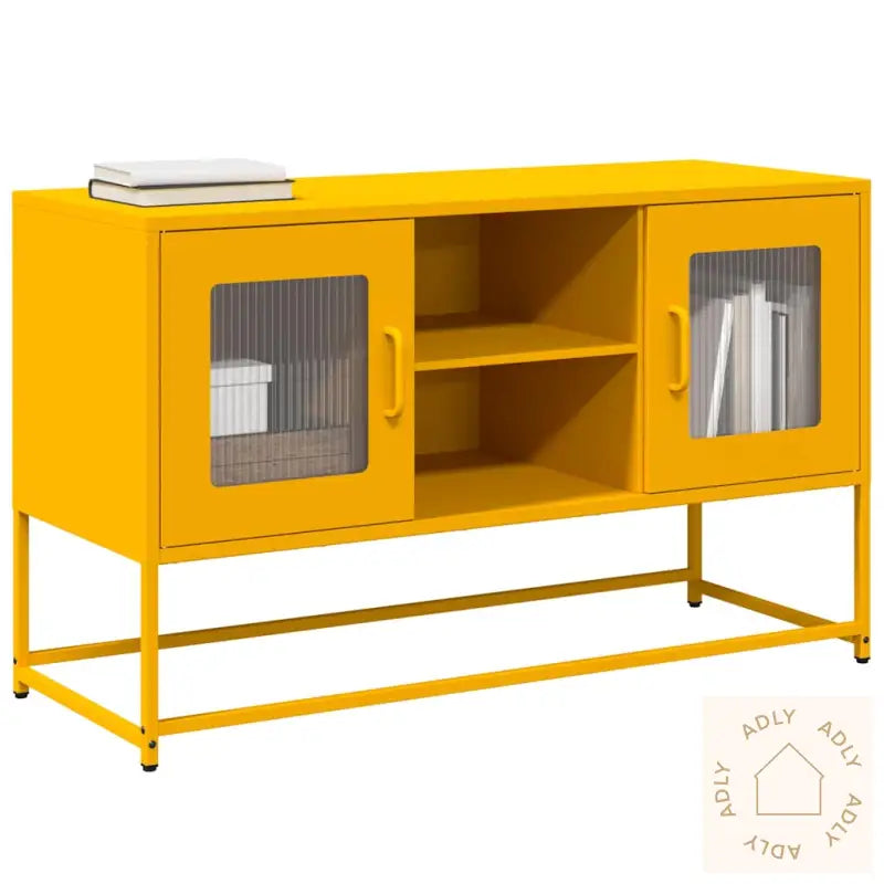 Tv-Benk Sennepsgul 100,5X39X60,5 Cm Stål