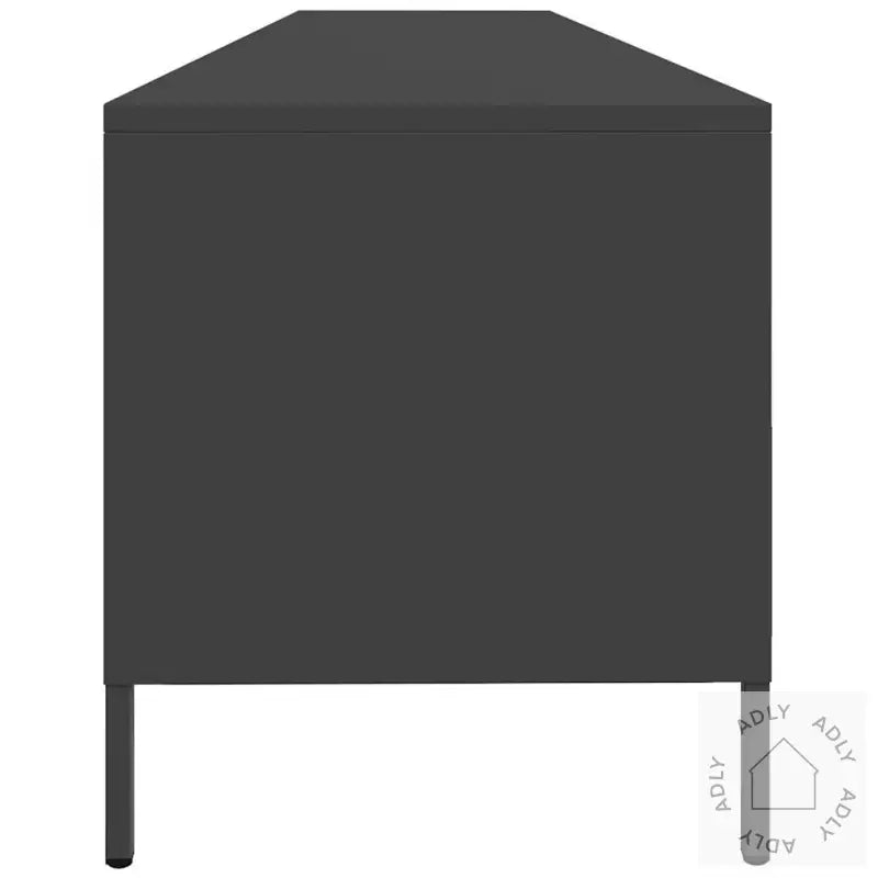Tv-Benk Svart 202X39X43,5 Cm Kaldvalset Stål