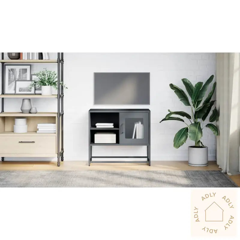 Tv-Benk Antrasitt 68X39X60,5 Cm Stål