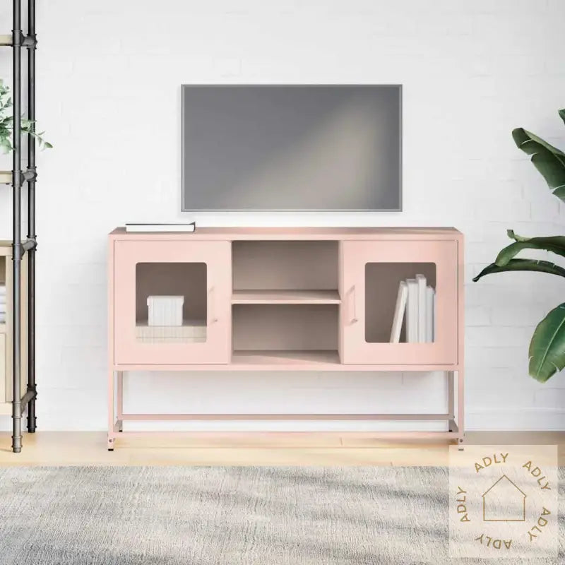Tv-Benk Rosa 100,5X39X60,5 Cm Stål